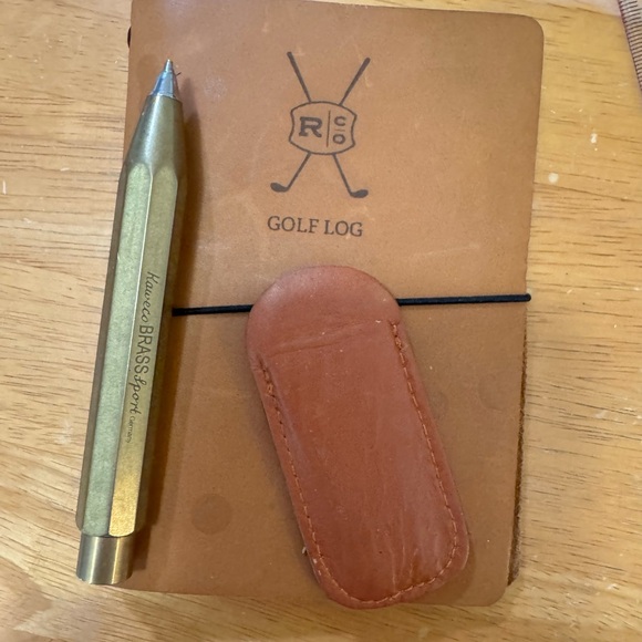 Rustico Other - Rustico Golf Log Scorecard Holder Set Leather Brown w/Kaweco Pencil greens tool